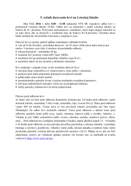 5. ročn&iacute;k darovania krvi na Leteckej fakulte