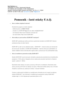 f.a.q. - Szari Solutions s.r.o.