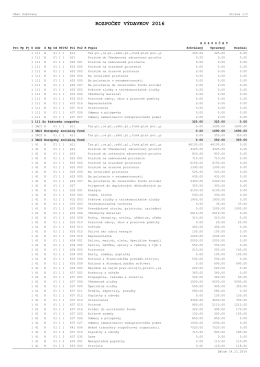 rozpočet výdavkov 2016
