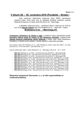 V dňoch 28. &ndash; 30. novembra 2016 (Pondelok &ndash; Streda )