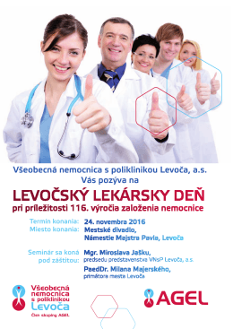 pozvánka, program - nemocnica s poliklinikou Levoča