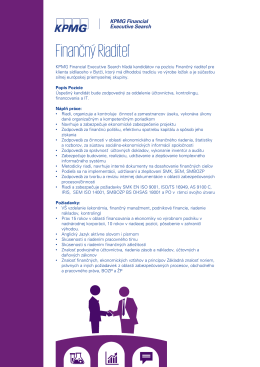 Finančn&yacute; Riaditeľ