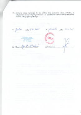 13.3. Zmluvn&eacute; strany vyhlasuj&uacute;, že t&aacute;to zmluva bola uzatvoren&aacute;