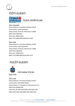 St&aacute;hnout &uacute;daje o bankovn&iacute;m spojen&iacute;