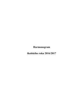 Harmonogram školského roku