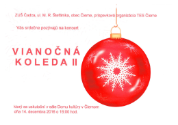 Page 1 ZUŠ Čadca, ul. M. R. Štefánika, obec Čierne