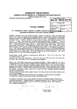 Verejná vyhláška - Komárno - Komárom