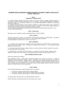 &ldquo;SREĆA JE VEĆA KAD JE DIJELI&Scaron;&rdquo; BINGO BIH