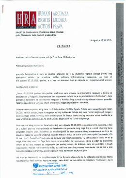 complaint (in Montenegrin)