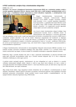 Tovább - Magyar Köztisztviselők, Közalkalmazottak és Közszolgálati