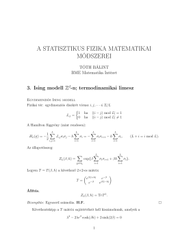 a statisztikus fizika matematikai módszerei