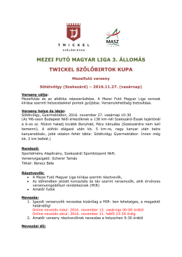 2016.november 27. 10:30 - Sportélmény Alapítvány