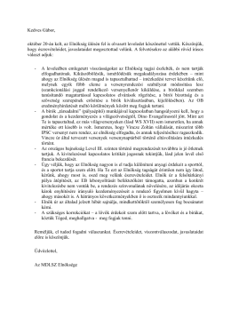 Az Eln&ouml;ks&eacute;g V&aacute;lasza a Beadv&aacute;nyra