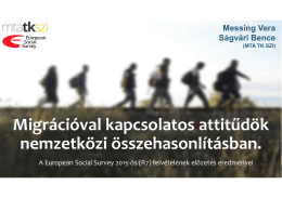 Migrációval kapcsolatos attitűdök nemzetközi összehasonlításban.