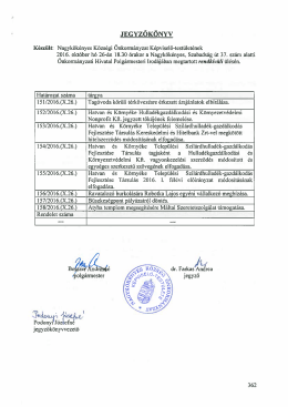 Képviselő-testületi ülés jegyzőkönyve 2016.10.26.