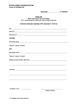 E&Ouml;TV&Ouml;S LOR&Aacute;ND TUDOM&Aacute;NYEGYETEM Tan&iacute;t&oacute;
