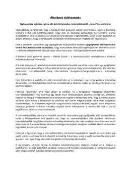 Hivatalos t&aacute;j&eacute;koztat&oacute;nk zenelej&aacute;tsz&aacute;sra alkalmas