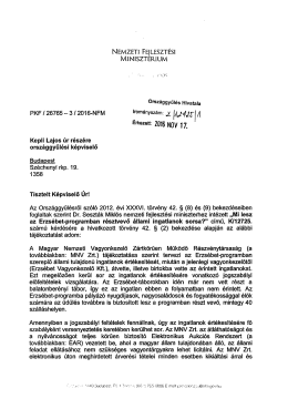 NEMZETI FEJLESZTÉS I MINISZTÉRIUM PKF /26765