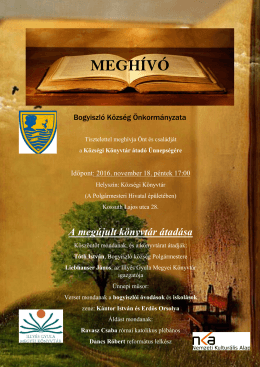 MEGH&Iacute;V&Oacute; - Bogyiszl&oacute;
