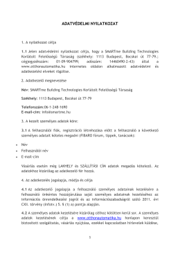 ADATV&Eacute;DELMI NYILATKOZAT