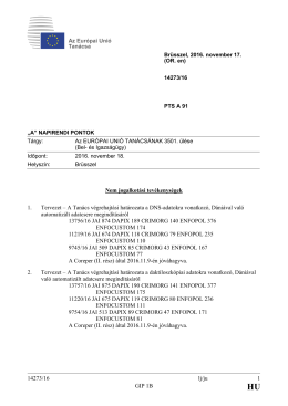 14273/16 lj/ju 1 GIP 1B Nem jogalkotási tevékenységek 1. Tervezet