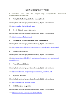 közszolgáltatások