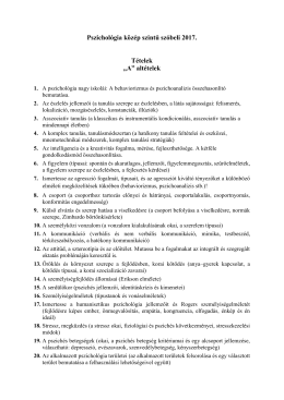 A fővárosi és megyei kormányhivatalok által szervezett középszintű