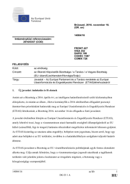 14084/16 ac/kb 1 DG D 1 A 1. &Uacute;j javaslat: indokol&aacute;s &eacute;s fő elemek