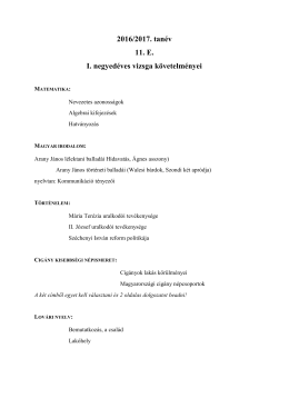 követelmények