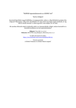 "K&uuml;lf&ouml;ldi tapasztalatszerz&eacute;s az AIESEC-kel"