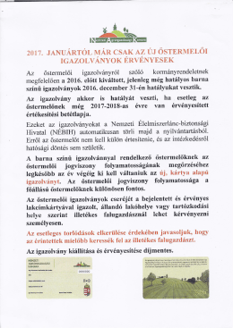 Page 1 * * *> Nemzeti Agrargazdasági Kamara 2017. JANUÁRTÓL