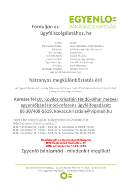 Egyenlő b&aacute;n&aacute;sm&oacute;d&ndash; mindenkit megill