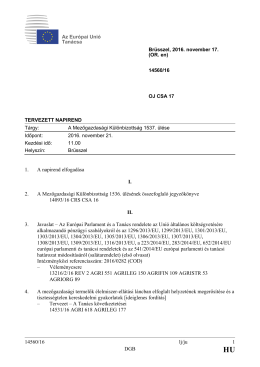 14560/16 lj/ju 1 DGB 1. A napirend elfogadása I. 2. A