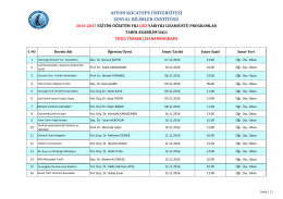 AFYON KOCATEPE ÜNİVERSİTESİ SOSYAL BİLİMLER ENSTİTÜSÜ