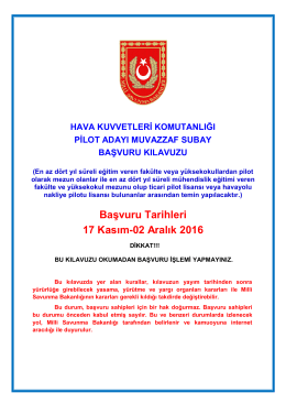 Hava Kuvvetleri Komutanlığı pilot adayı