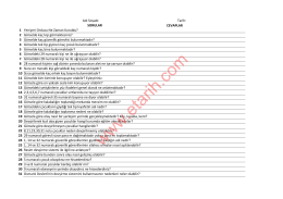 Etkinlik katılımcıları i&ccedil;in ayrı ayrı hazırlanmış soru