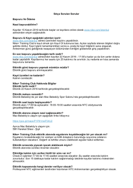 FAQ - NTC Mac Bebeköy (22 Kasım)