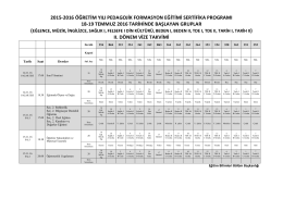 2015-2016 &ouml;ğretim yılı pedagojik formasyon eğitimi sertifika