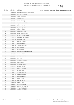 &Ccedil;Eİ3001 &Uuml;cret Teorileri ve Politikalar