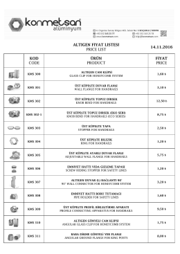 altıgen fiyat listesi prıce lıst 14.11.2016 kod code ürün product fiyat
