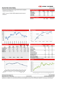 Hazine`den G&uuml;ne Bakış