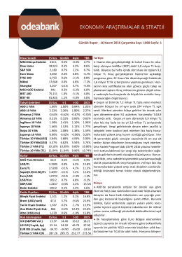 G&uuml;nl&uuml;k Rapor - 16 Kasım 2016 &Ccedil;arşamba Sayı: 1060