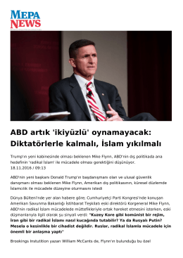 ABD artık `ikiyüzlü` oynamayacak: Diktatörlerle kalmalı