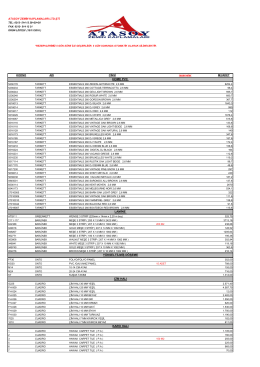 Güncel Stok - Atasoy Zemin Market