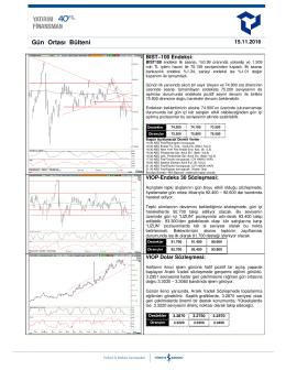 Gün Ortası Bülteni - Yatırım Finansman