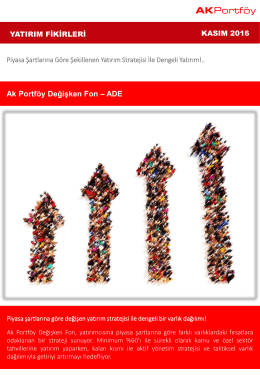 Ak Portf&ouml;y Değişken Fon &ndash; ADE