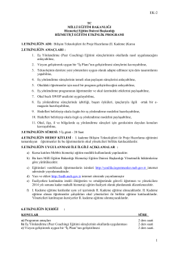 hizmetiçi eğitim çerçeve programı