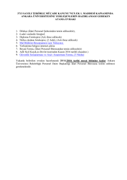 Atama evrakı i&ccedil;in Tıklayınız. - Personel Daire Başkanlığı