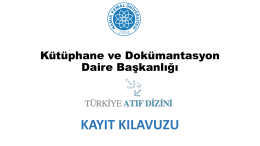 Kayıt Kılavuzu