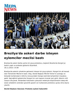 Brezilya`da askeri darbe isteyen eylemciler meclisi bastı